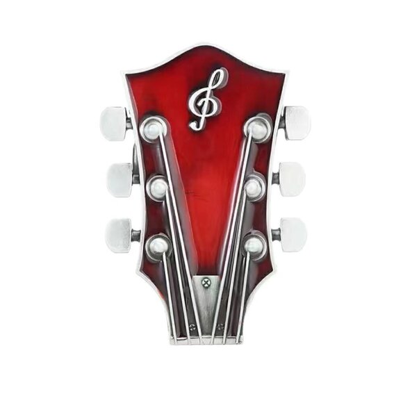 Union Jack British Guitar Rocker Belt Buckle - Picture 15 of 16